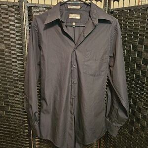 Van Heusen Black Button Up Fitted Shirt